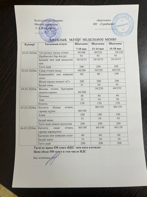 Ас мәзірі 02.03.2026ж.