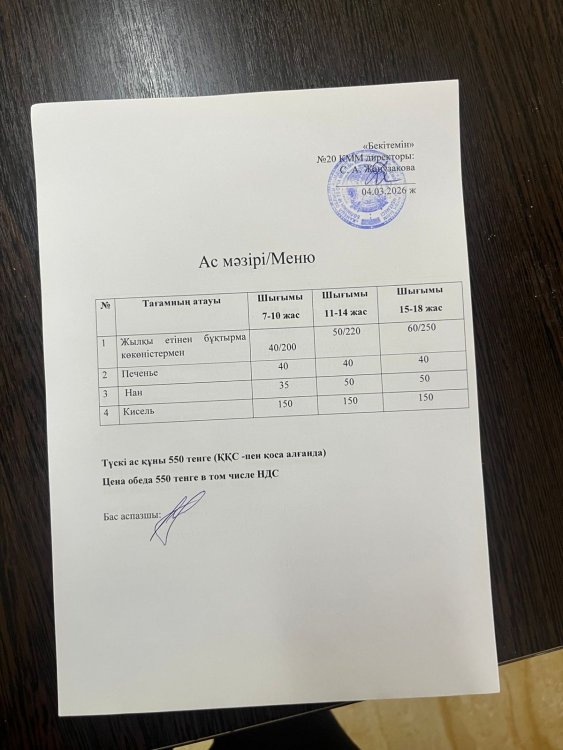 Ас мәзірі 04.03.2026ж.