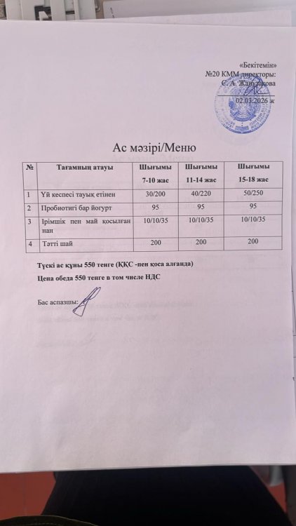 Ас мәзірі 02.03.2026ж.